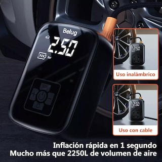 Foto 3 | Bomba De Aire Inalámbrica Inflar Neumáticos De Coche Y Moto Negro
