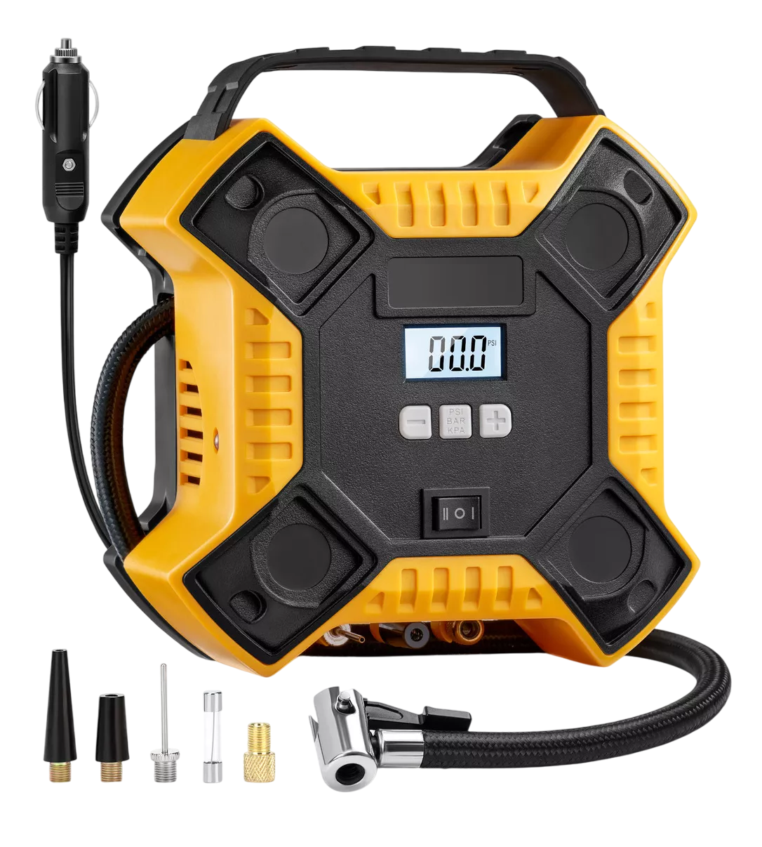 Compresor De Aire, Llantas Neumaticos 160 Psi Negro/amarillo