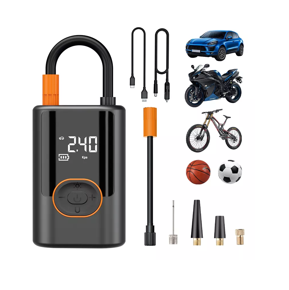 Foto 4 pulgar | Compresor Bomba De Aire Electrica Inflador Llantas Para Carro Negro/naranja