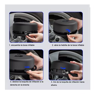 Foto 5 | Compresor Inflador De Llanta Para Auto Lcd Redondo Belug Negro