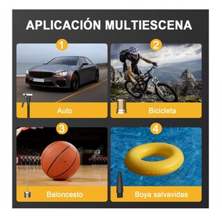 Foto 4 | Compresor Inflador Bombas De Aire Para Coches, Belug Negro