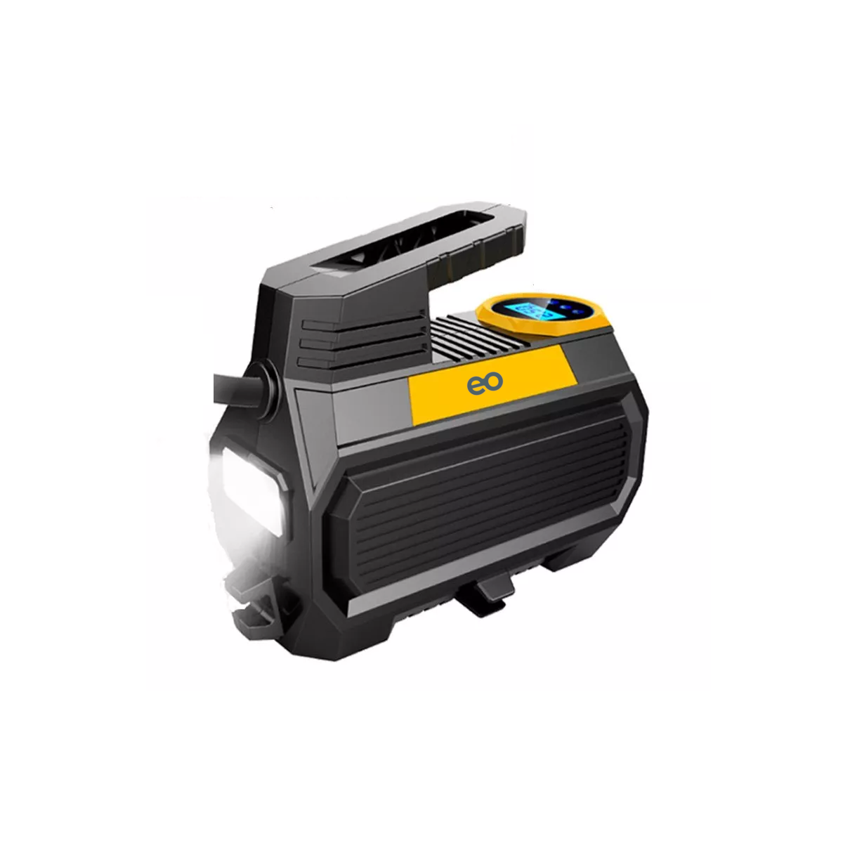 Compresor De Aire Portátil Inteligente Con Iluminacion Eo Safe Imports Esi-12248-1 Negro