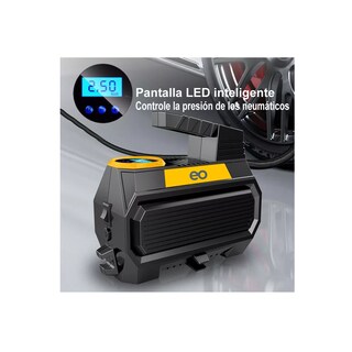 Foto 2 | Compresor De Aire Portátil Inteligente Con Iluminacion Eo Safe Imports Esi-12248-1 Negro