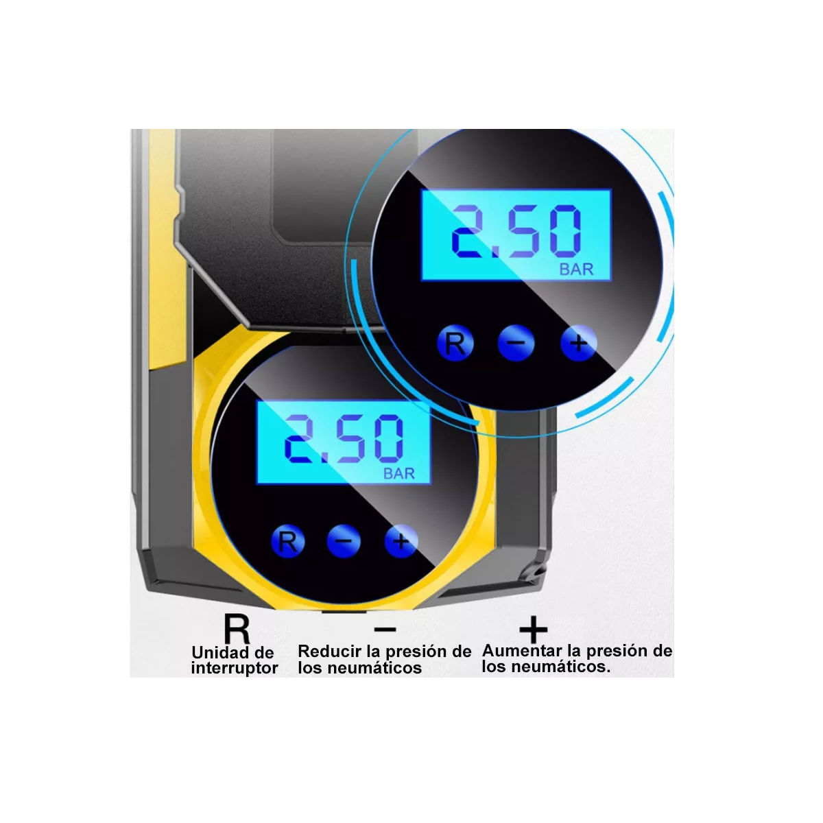 Foto 4 pulgar | Compresor De Aire Portátil Inteligente Con Iluminacion Eo Safe Imports Esi-12248-1 Negro