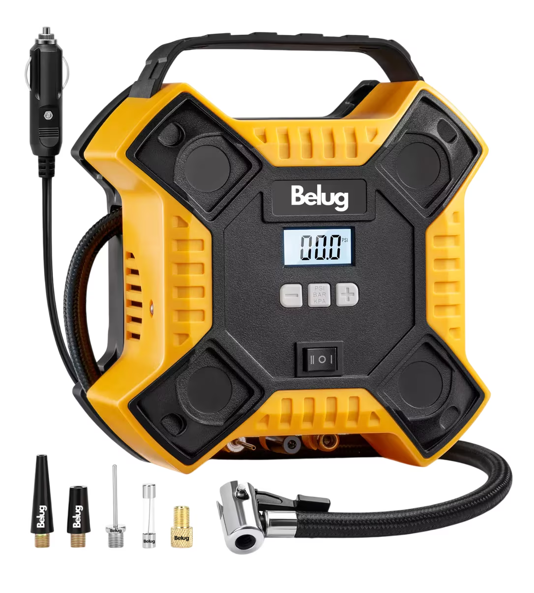 Compresor De Aire, Llantas Neumáticos 160 Psi, Belug Negro/amarillo