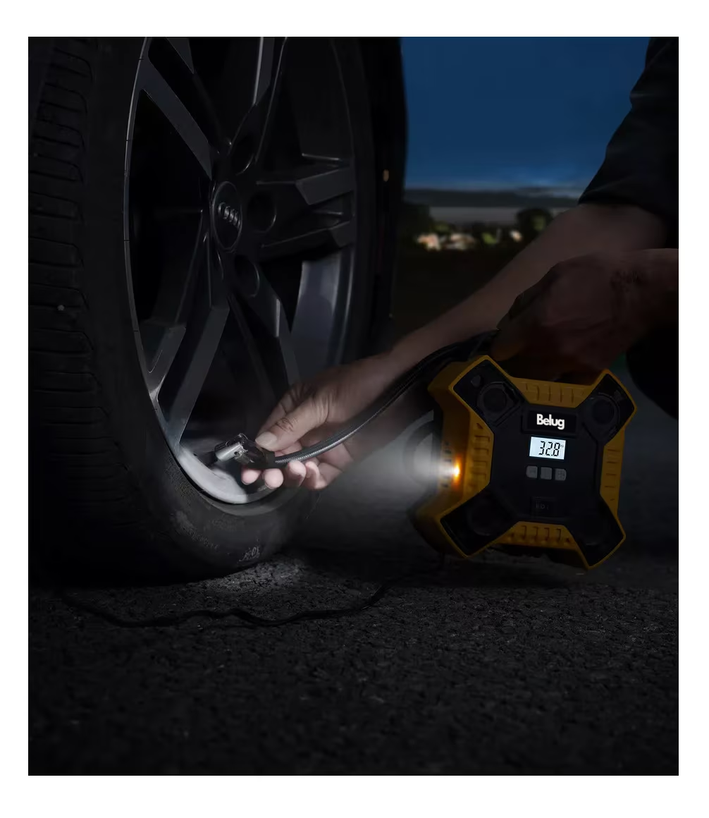 Foto 5 pulgar | Compresor De Aire, Llantas Neumáticos 160 Psi, Belug Negro/amarillo