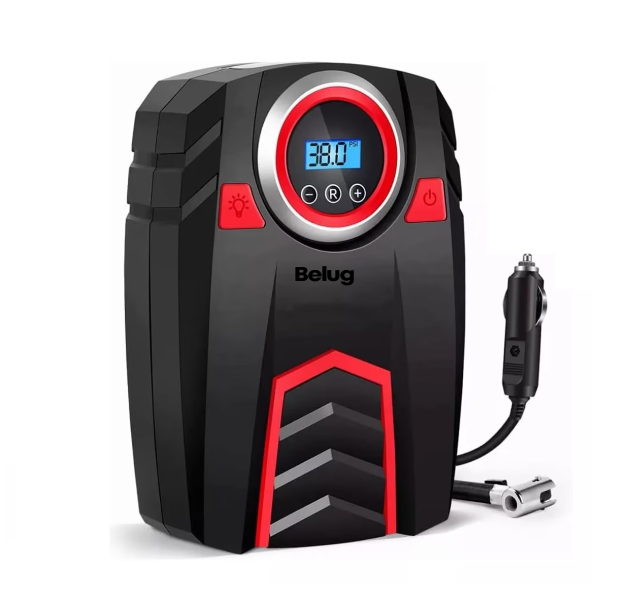 Foto 2 pulgar | Compresor Inflador Belug De Llanta Bomba De Aire Para Auto Lcd Negro Rojo