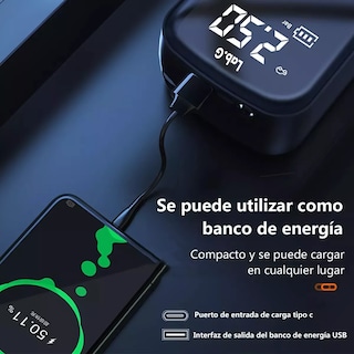 Foto 5 | Bomba De Aire Inalámbrica Lab.g Inflar Neumáticos De Coche Y Moto Negro