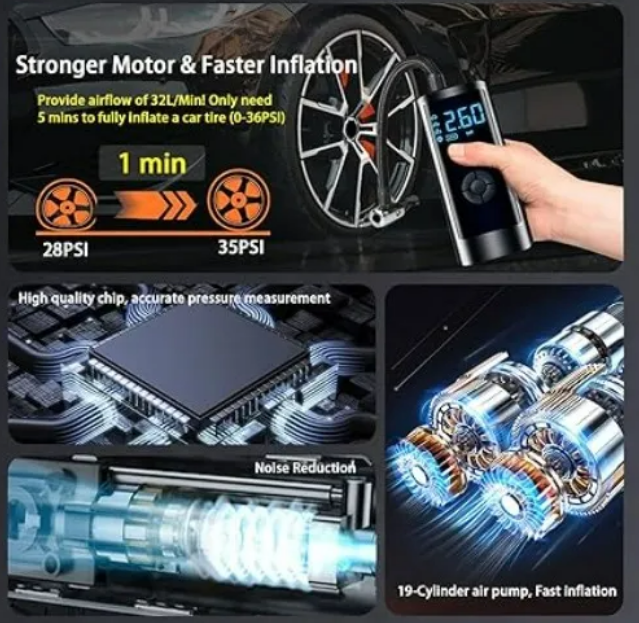Foto 5 pulgar | Compresor De Aire Xtellar Inalámbrico  Versátil Y Portable Para Bici  Moto Y Coche