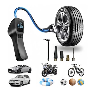 Foto 3 | Compresor De Aire Portátil Para Auto Y Motocicleta 150psi Lab.g Negro