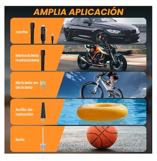 Foto 5 | Inflador De Neumático Portátil De 150 Psi Compresores De Aire Negro/amarillo
