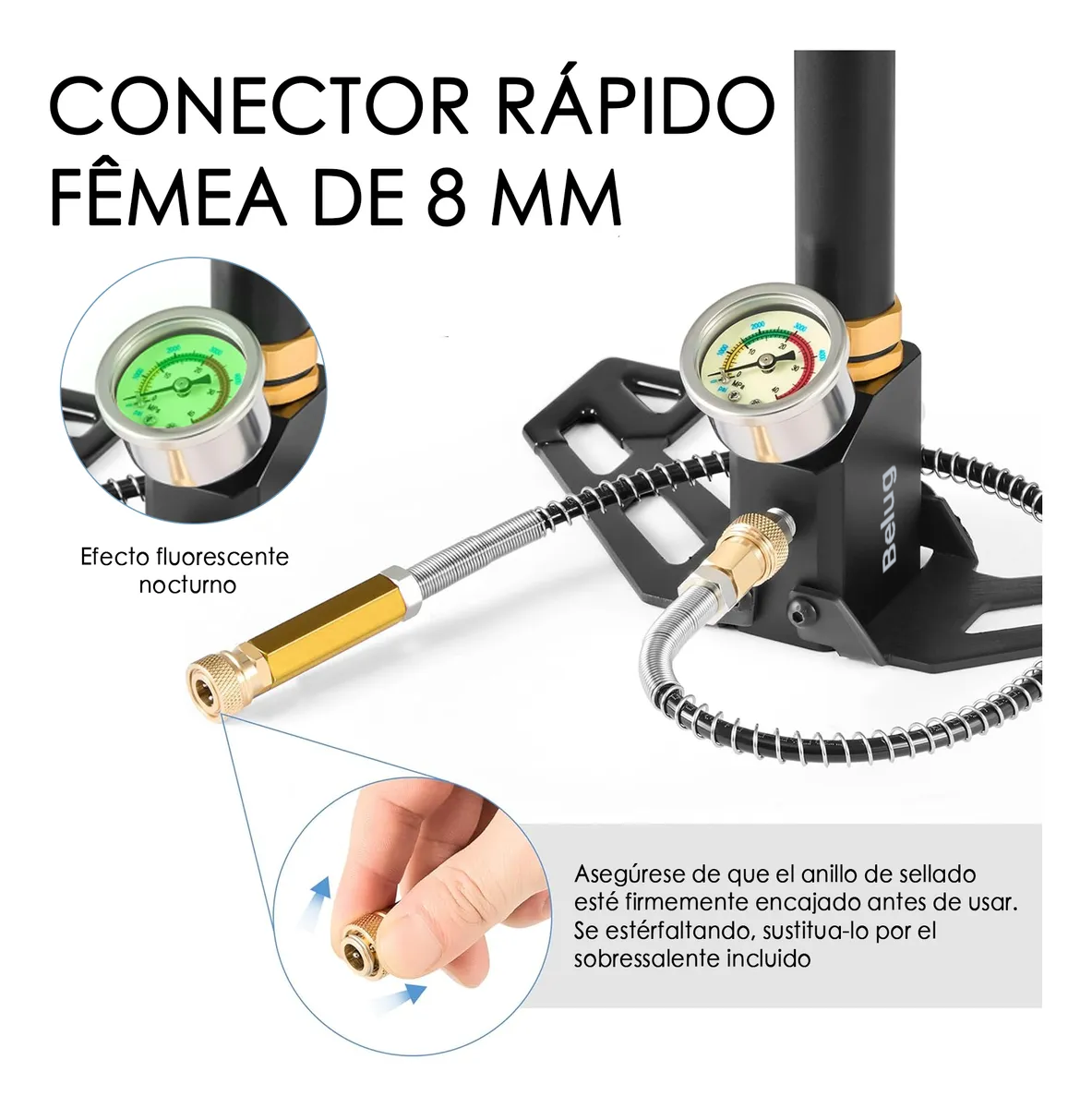Foto 4 pulgar | Bomba De Mano De Alta Presión Para Pistola De Aire De Rifle