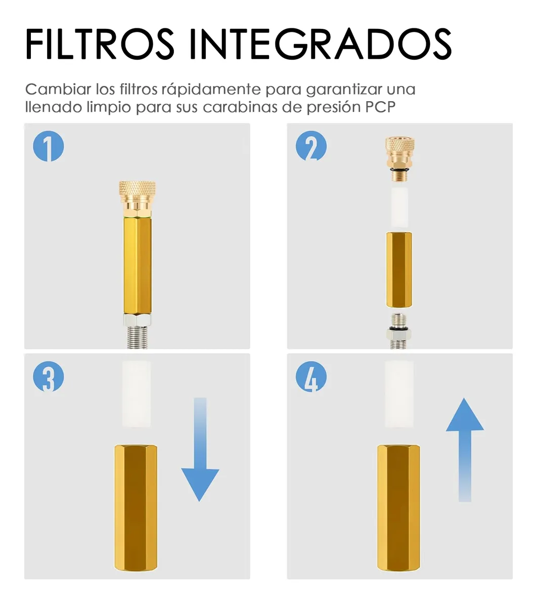 Foto 7 pulgar | Bomba De Mano De Alta Presión Para Pistola De Aire De Rifle