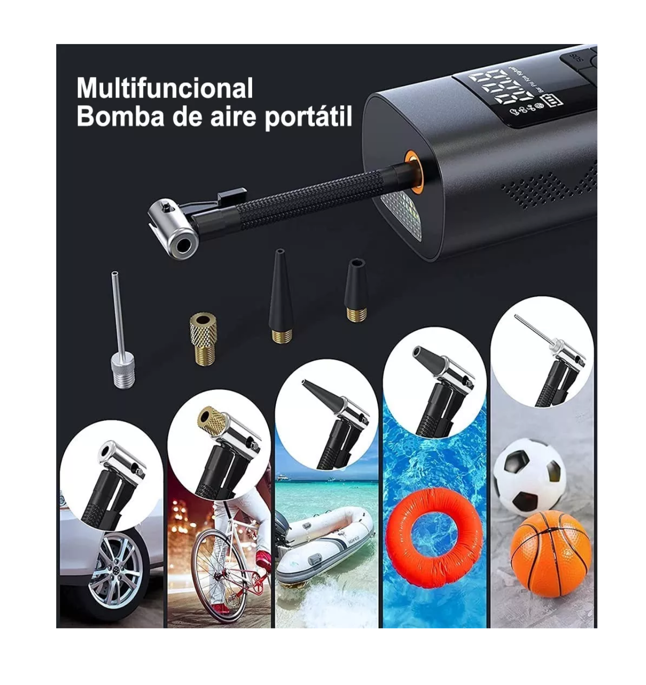 Foto 4 pulgar | Bomba de Aire Eléctrica para Auto Belug Negra