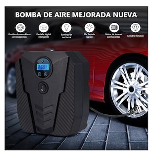 Foto 2 | Mini Compresor De Aire Portatil Inflador De Llanta Para Auto, Negro