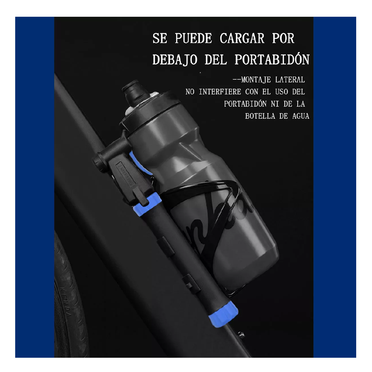 Foto 5 pulgar | Mini Bomba Reversible Doble Aceleración Con Soporte De Cuado Negro Linea Azul