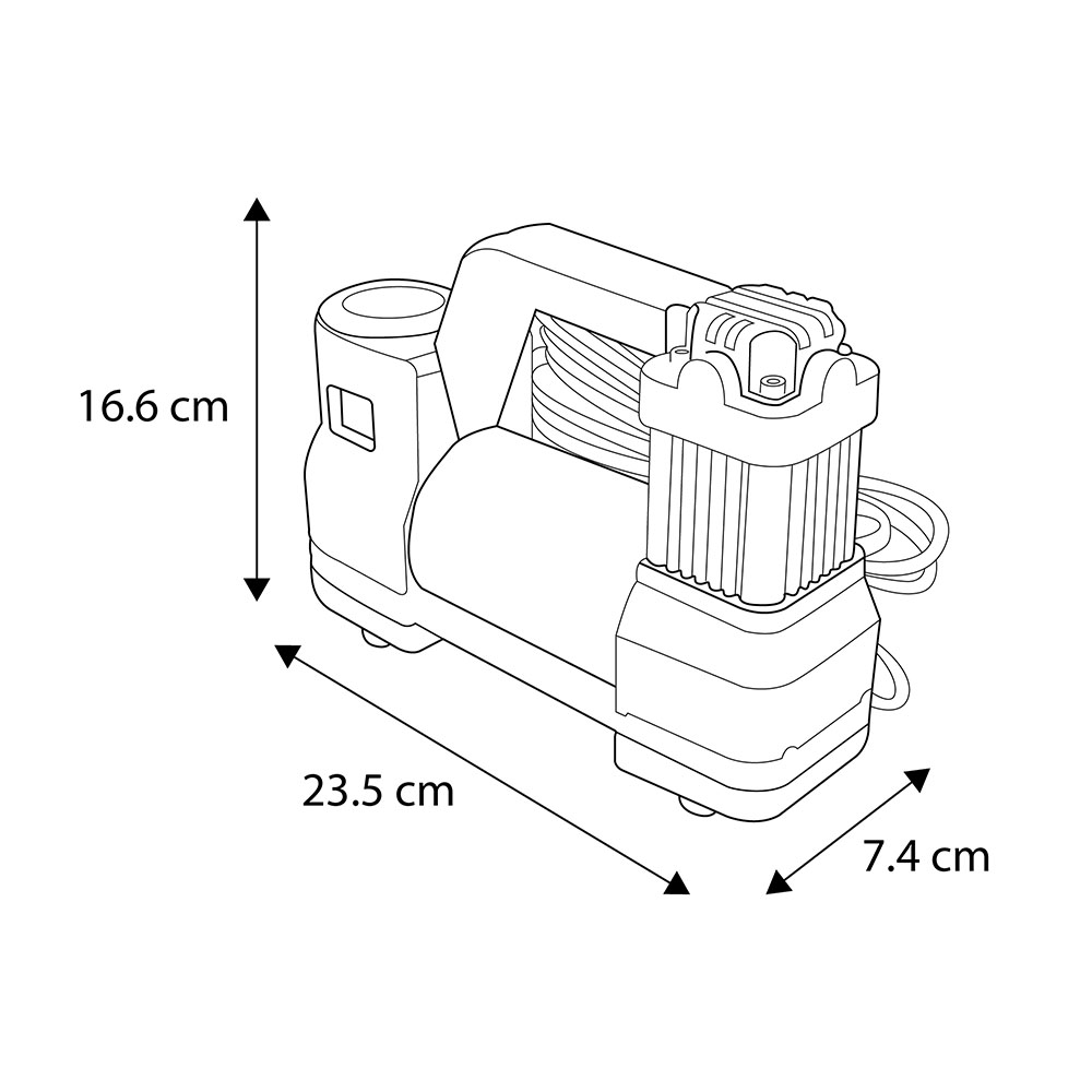 Foto 6 pulgar | Inflador Portátil De 12 V Negro