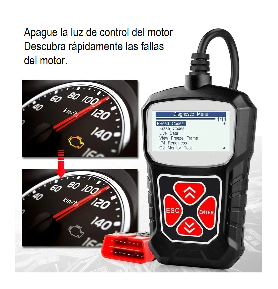 Foto 3 pulgar | Lector Automotriz de Códigos de Fallas Eo Safe Imports ESI-3058 color Negro