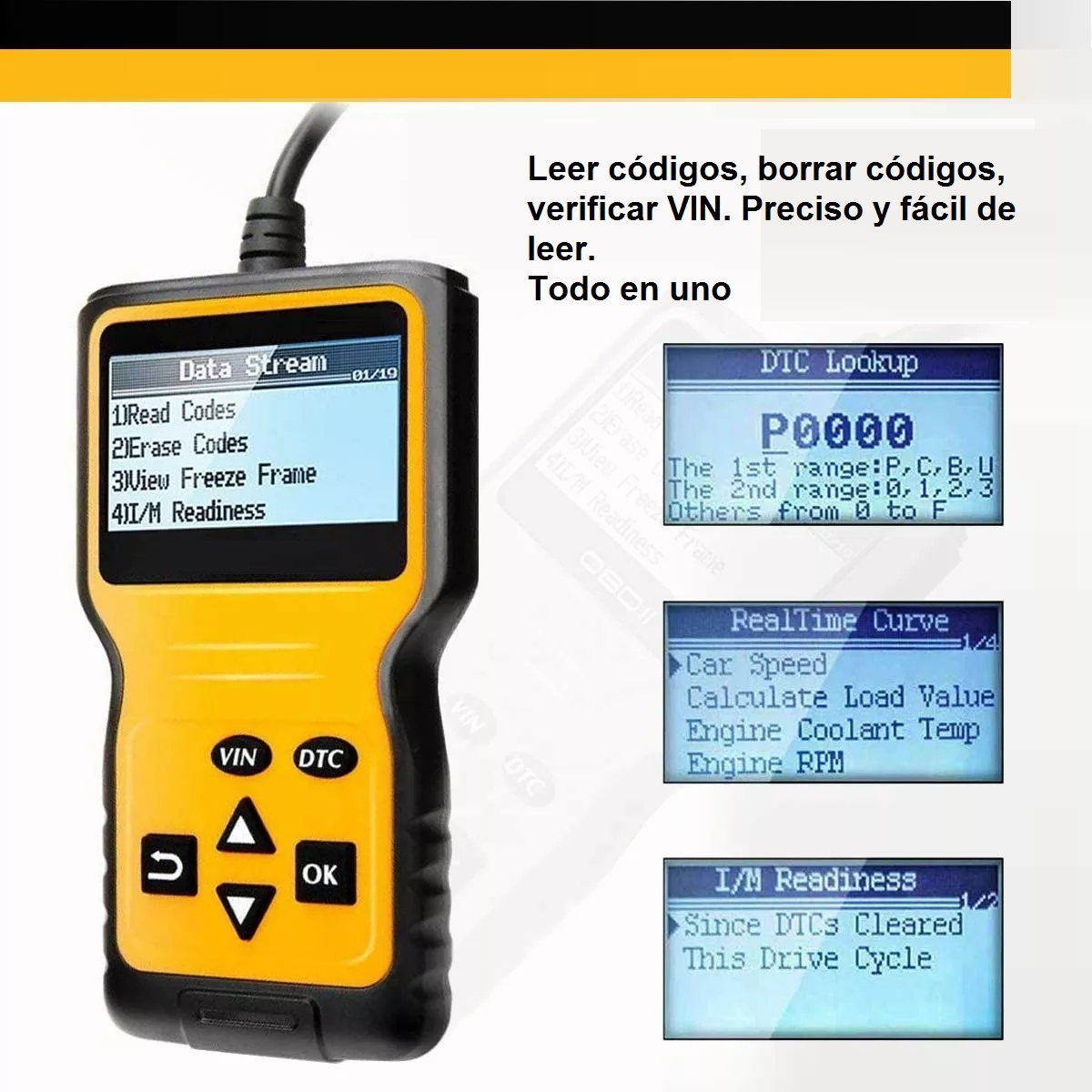 Foto 3 | Escáner Automotriz Eo Safe Imports Esi-6602 para Vehículo Amarillo