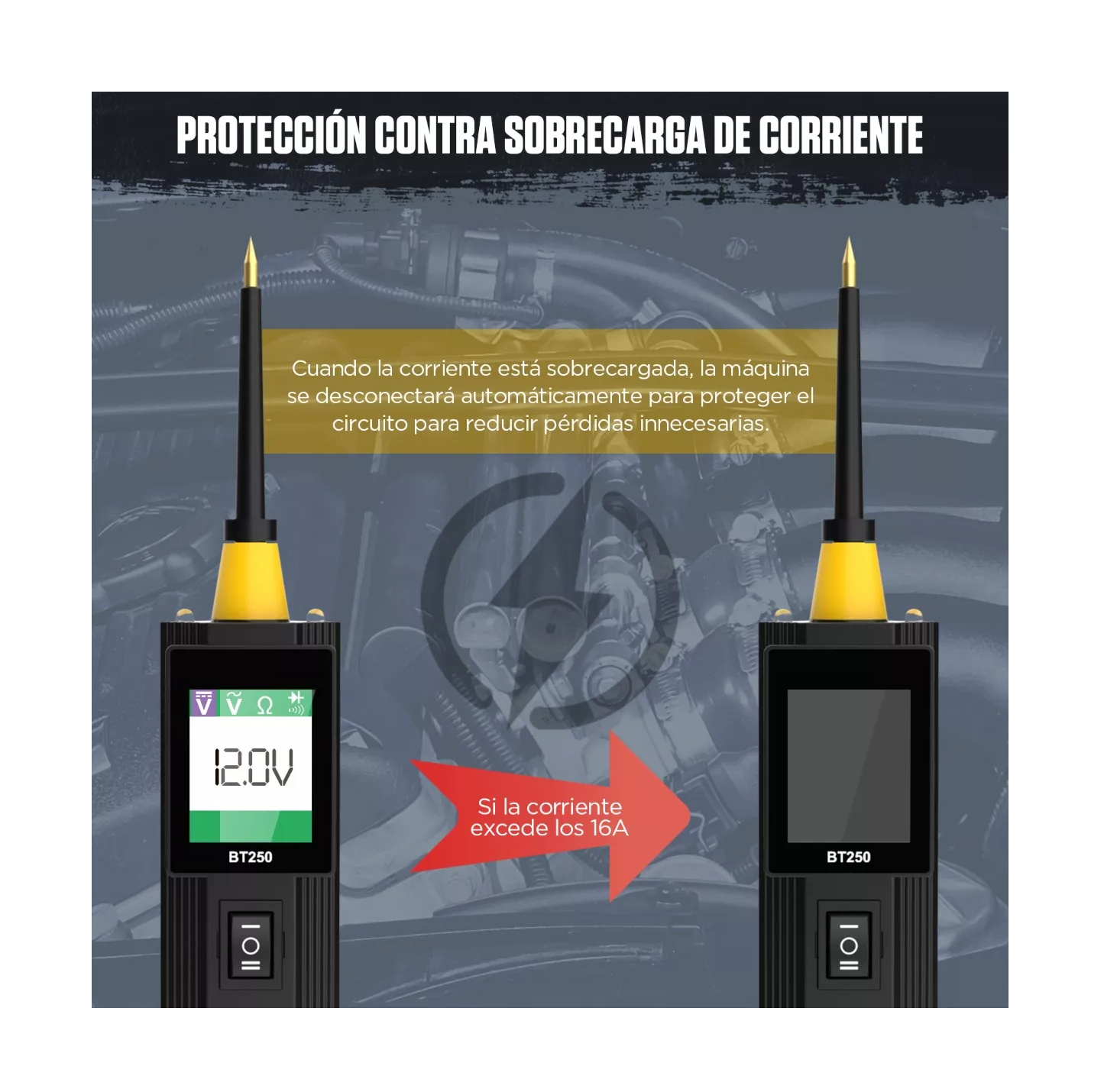 Foto 5 | Probador de Circuito Automotriz Autool 6-30v Negro