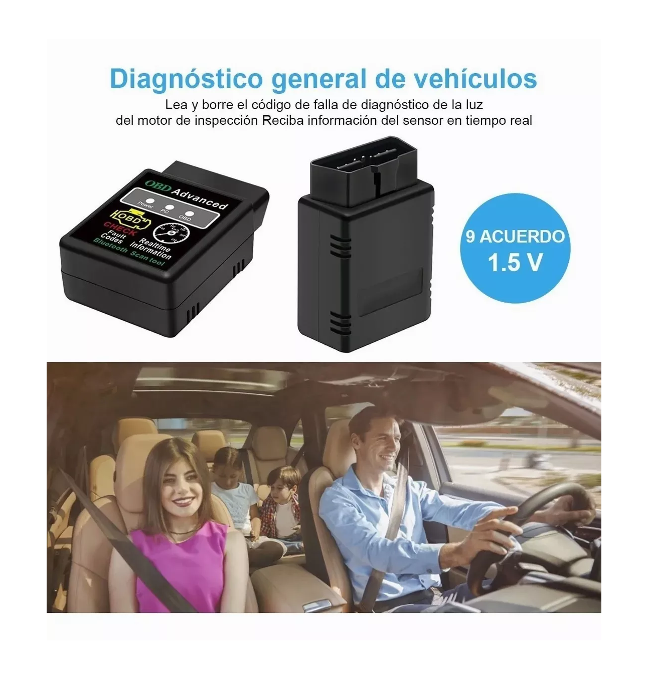 Foto 4 pulgar | Escaner Obd Ii Negro con Bluetooth para Auto