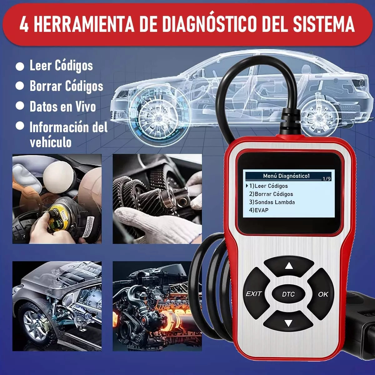 Foto 4 pulgar | Escáner Automotriz Motor Universal Eo Safe Imports Esi-11360 Blanco