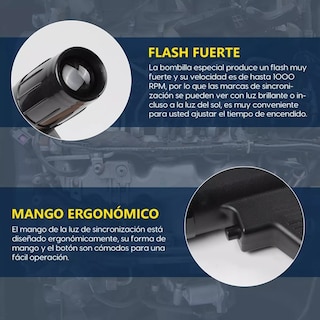 Foto 3 | Lámpara de Tiempo Pistola Automotriz Afina Ajuste Eo Safe Imports Esi-11362 Negro