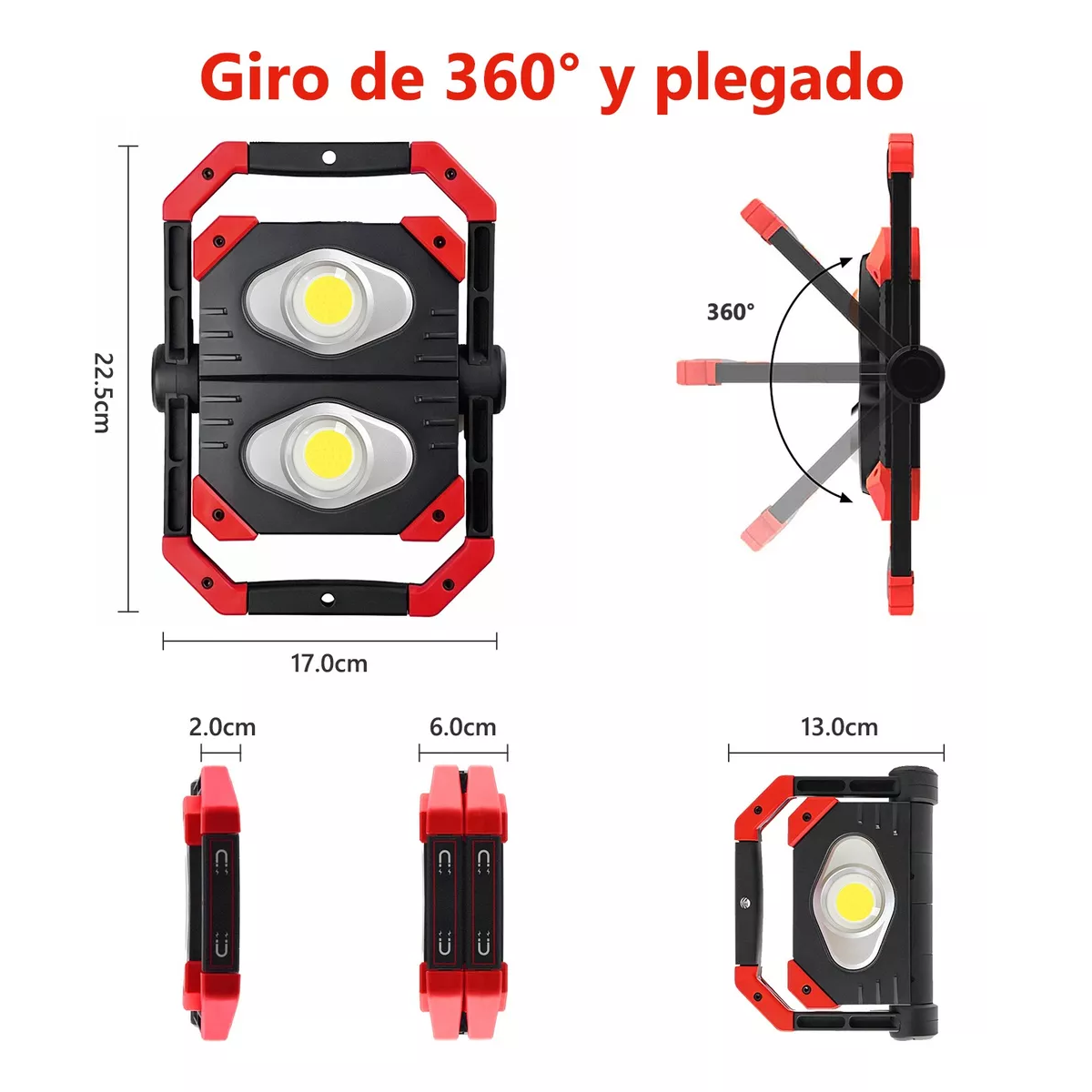 Foto 3 pulgar | Lámpara Con 3modos De Luz Trabajo Recargable Super Magnético Eo Safe Imports Esi-13886 Multicolor