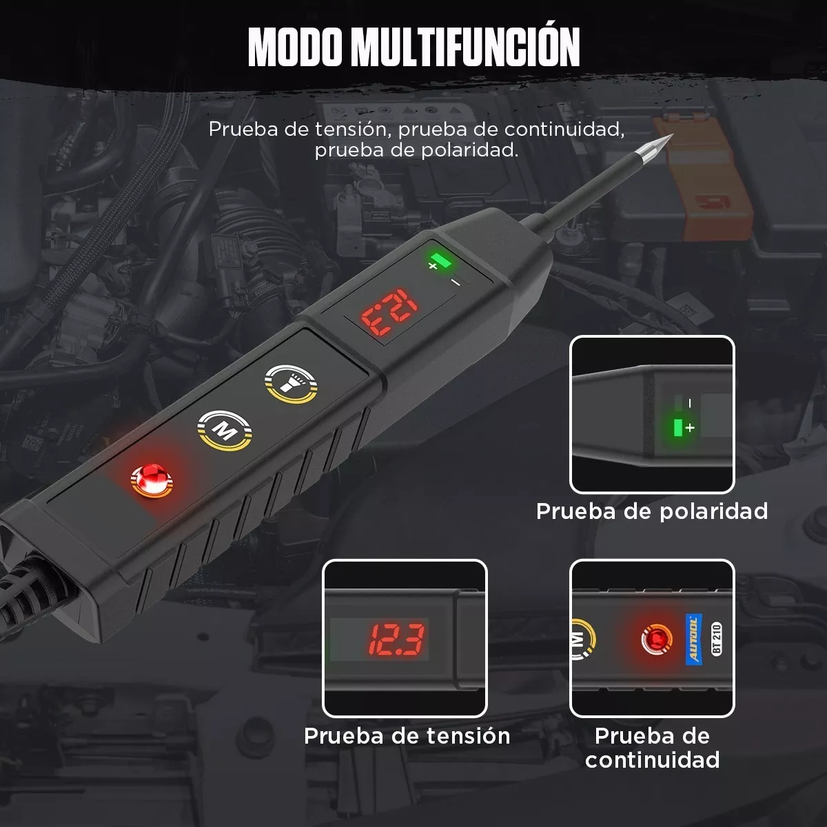 Foto 4 | Probador De Sonda De Circuito Prueba De Voltaje 6-30v Eo Safe Imports Esi-13665 Negro