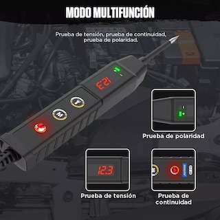 Foto 4 | Probador De Sonda De Circuito Prueba De Voltaje 6-30v Eo Safe Imports Esi-13665 Negro