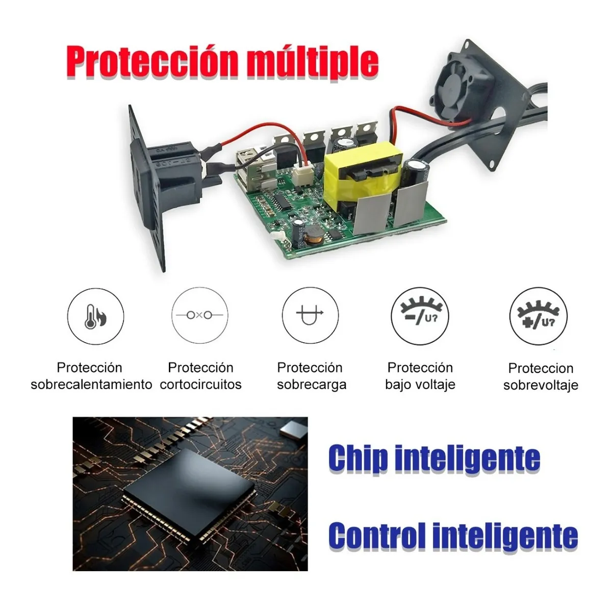 Foto 3 | Language Inversor De Alta Potencia Para Coche De 150 W Eo Safe Imports Esi-2996-1 Negro