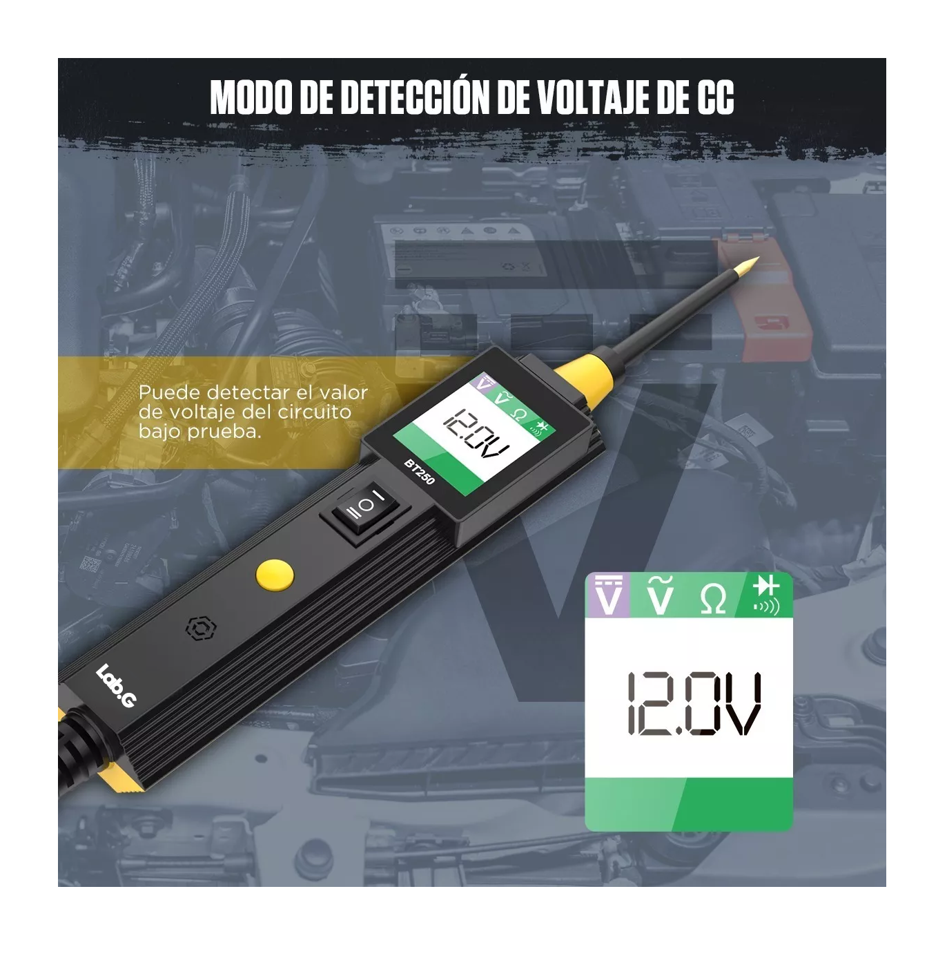 Foto 2 | Probador De Circuito Automotriz Lab.g  Negro 6-30v