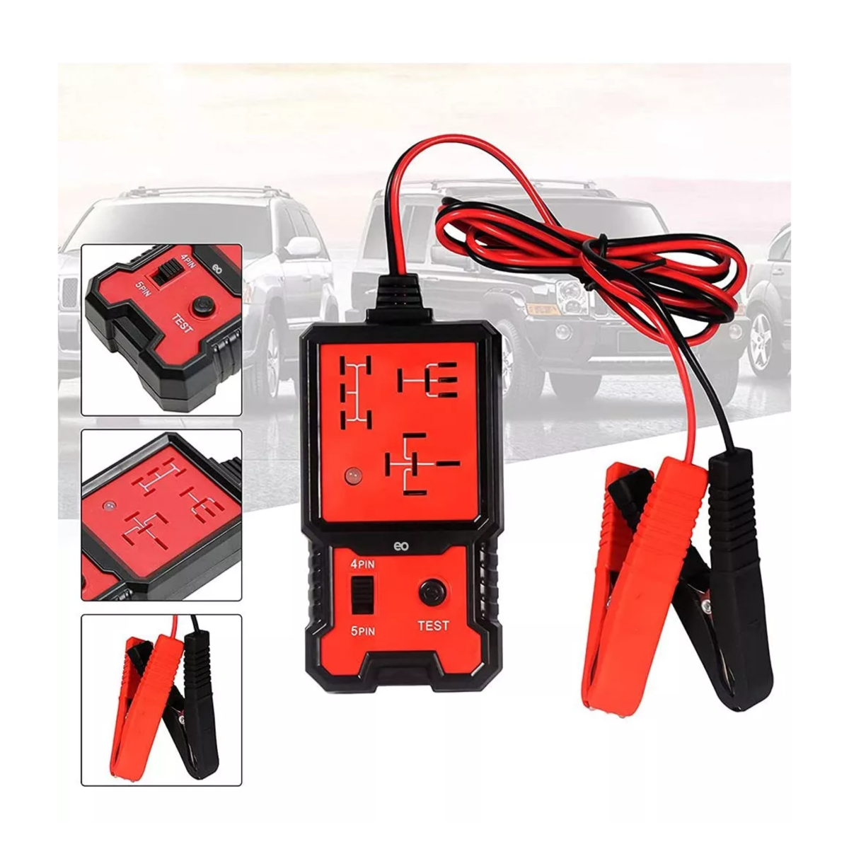 Foto 3 | Comprobador De Batería Coche, Probadores Voltaje 12v Eo Safe Imports Esi-13660-1 Rojo