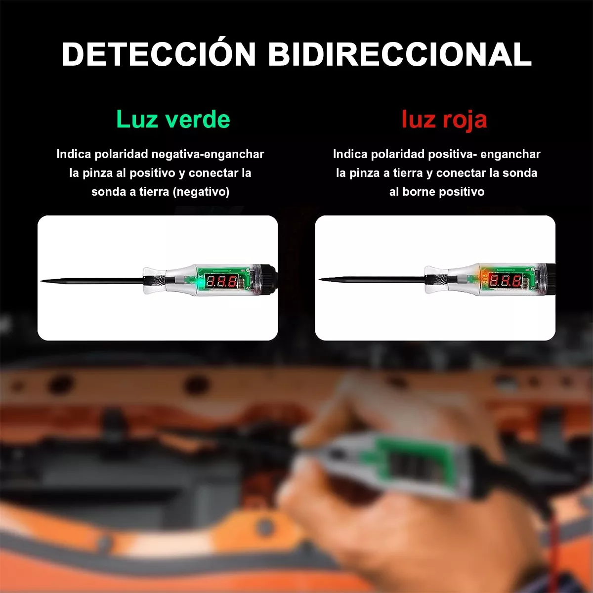 Foto 2 | Pluma Prueba Circuito Automotriz 5-90v Tensión Bidireccional Eo Safe Imports Esi-13666-1 Transparente
