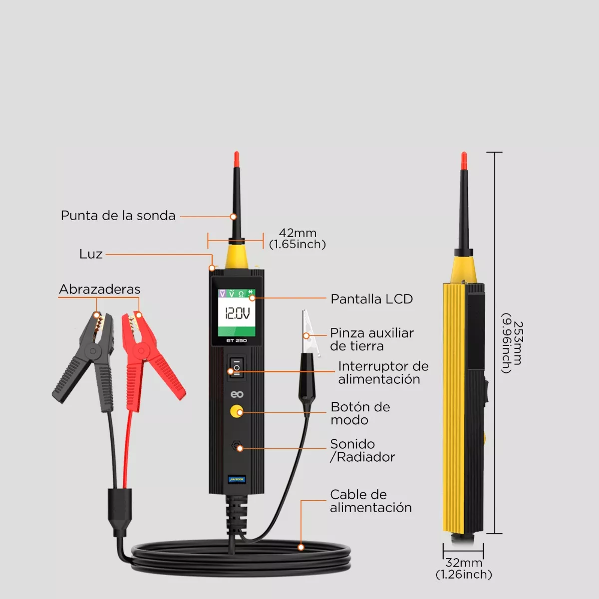 Foto 6 pulgar | Probador De Circuito Automotriz Led 6-30v Eo Safe Imports Esi-13664-1 Negro