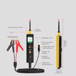 Foto 5 | Probador De Circuito Automotriz Led 6-30v Eo Safe Imports Esi-13664-1 Negro