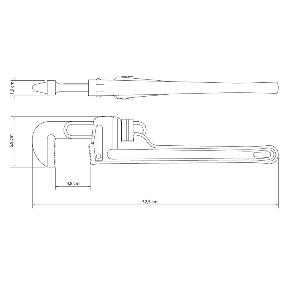 Foto 3 pulgar | Llave para Tubo de 12'' Pulgadas Tramontina