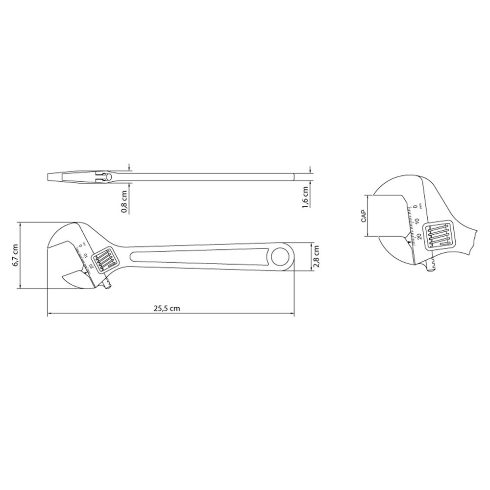 Foto 5 pulgar | Llave Ajustable Tramontina 10'' Pulgadas