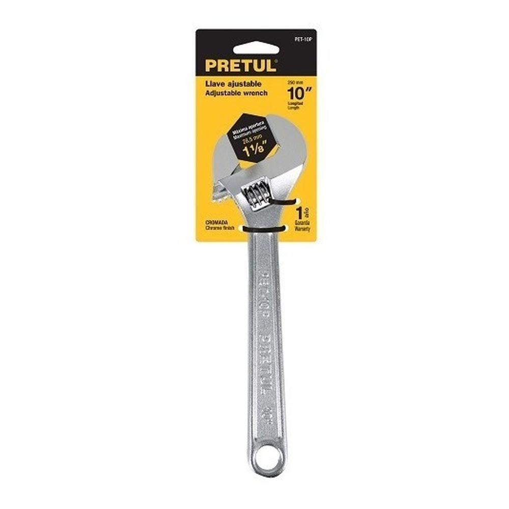 Foto 3 pulgar | Llave Perica Ajustable 10'' Acabado Cromo Pretul
