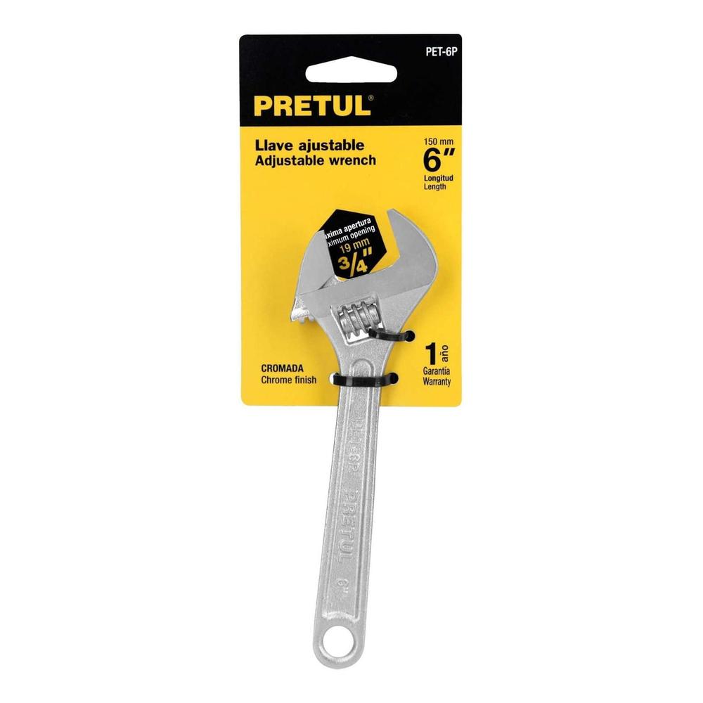 Foto 3 pulgar | Llave Ajustable de Perico Pretul 6 Pulgadas Acabado Cromo