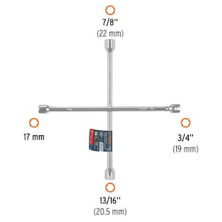 Foto 3 | Llave de Cruz Truper LLCR-16 color Plata 16'' Pulida y Cromada
