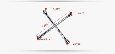 Foto 3 | Llave De Cruz Cruceta U Shop Mexico Acero Galvanizado 14''