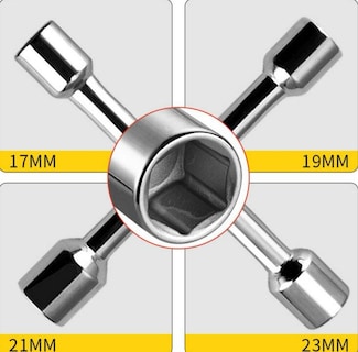 Foto 4 | Llave De Cruz Cruceta U Shop Mexico Acero Galvanizado 14''