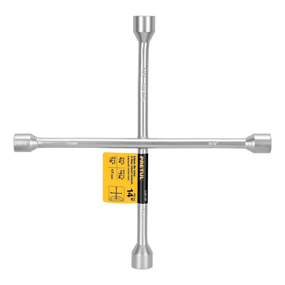 Foto 2 pulgar | Llave De Cruz Para Auto Acero 14'' Pretul Llcr-14p
