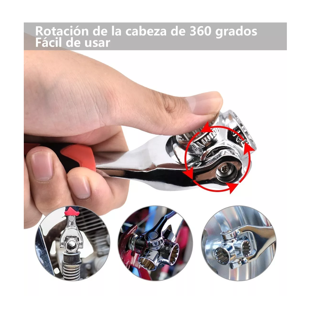 Foto 3 pulgar | Llave de Tuercas Multiuso Belug 48 en 1 Con Giro de 360 Grados color Negro con Rojo