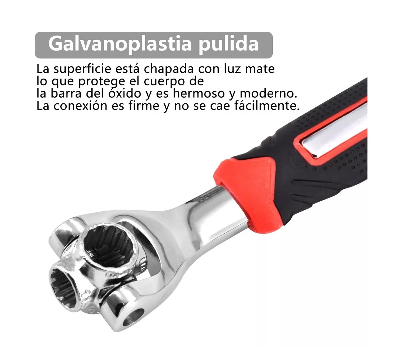 Foto 5 pulgar | Llave de Tuercas Multiuso Belug 48 en 1 Con Giro de 360 Grados color Negro con Rojo