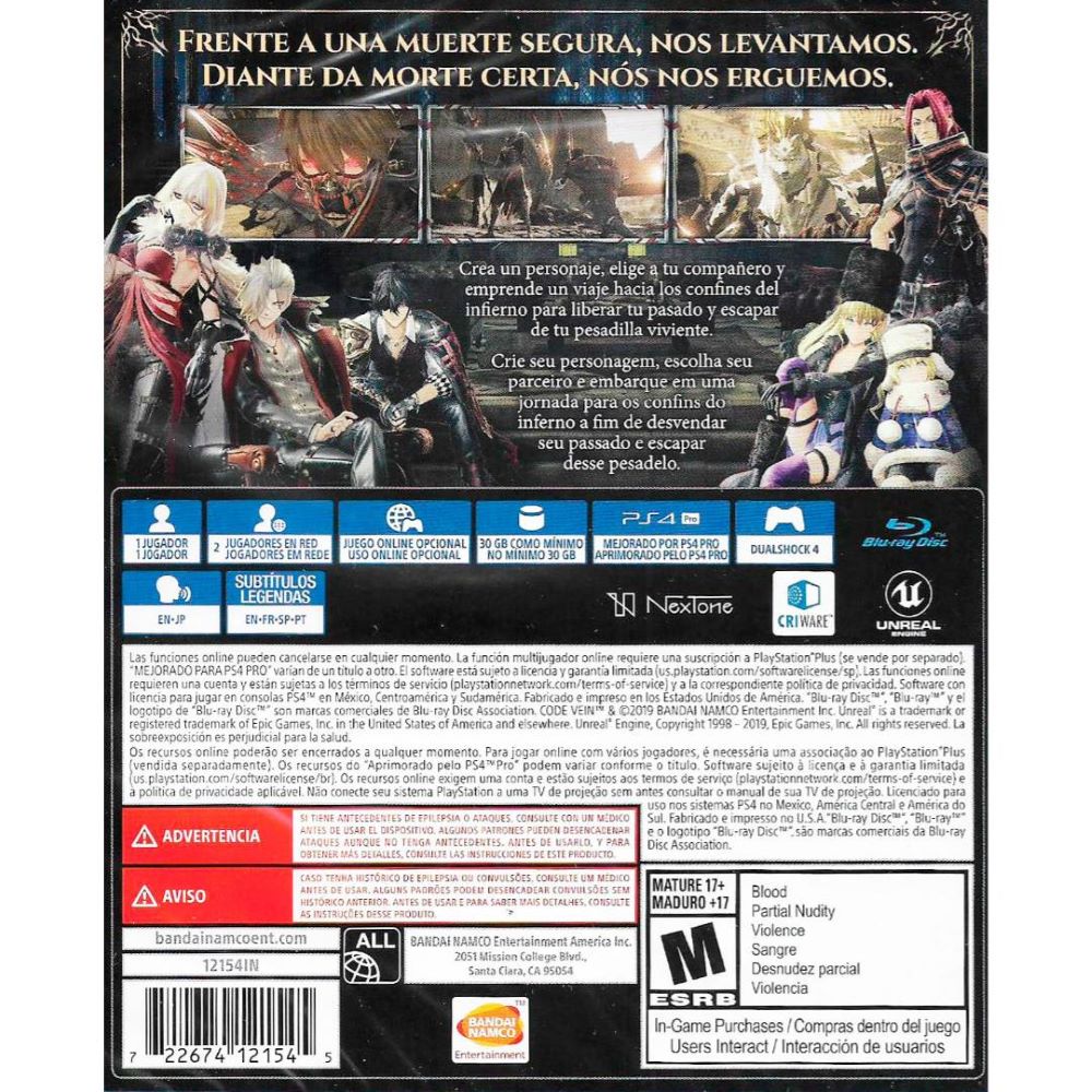 Foto 2 | Code Vein para Ps4