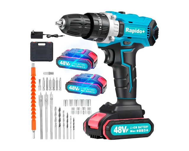 Foto 2 pulgar | Taladro Atornillador Impacto Rapido+ 48vf Azul