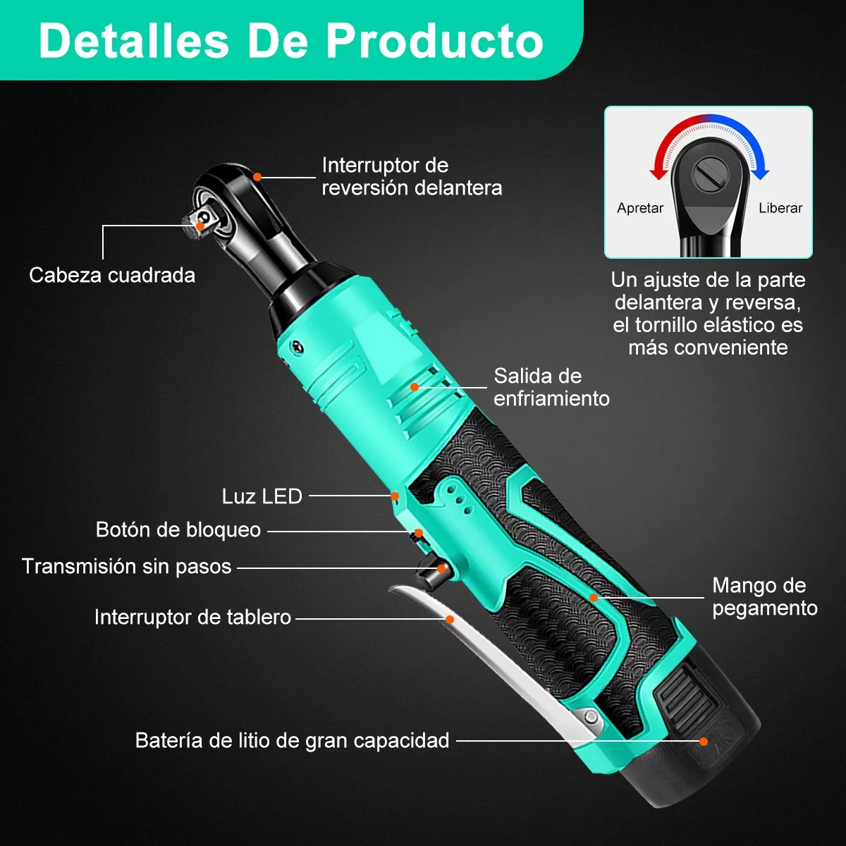 Foto 3 | Pistola de Impacto Inalámbrica Llave Eléctrica con 2 Batería 11 PZAS Eo Safe Imports Esi-9067 Multicolor