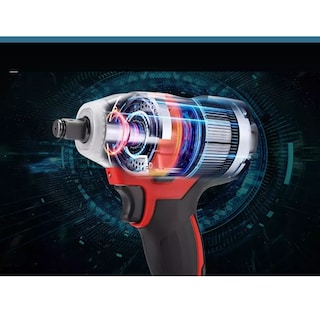Foto 2 | Kit Pistola Impacto Llave Taladro Inalámbrica 650nm 13pzs Eo Safe Imports Esi-8914-1 Rojo